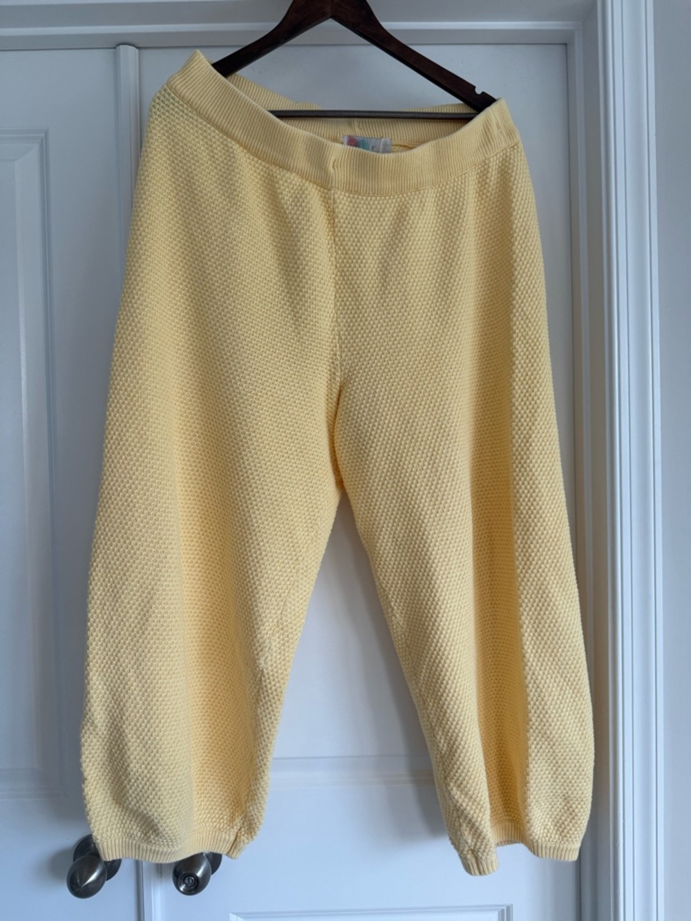 Free People Beach Yellow Knit Lounge Pants